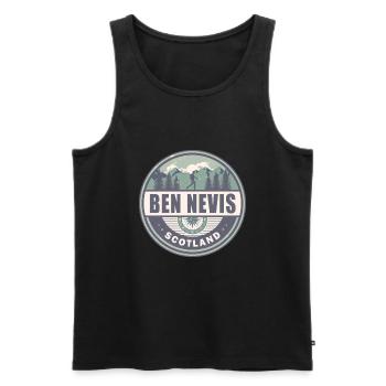 Ben Nevis Schottland Grampian Mountains Wandern - Männer Premium Bio Tank Top - Schwarz - Vorne - Michal (187cm)