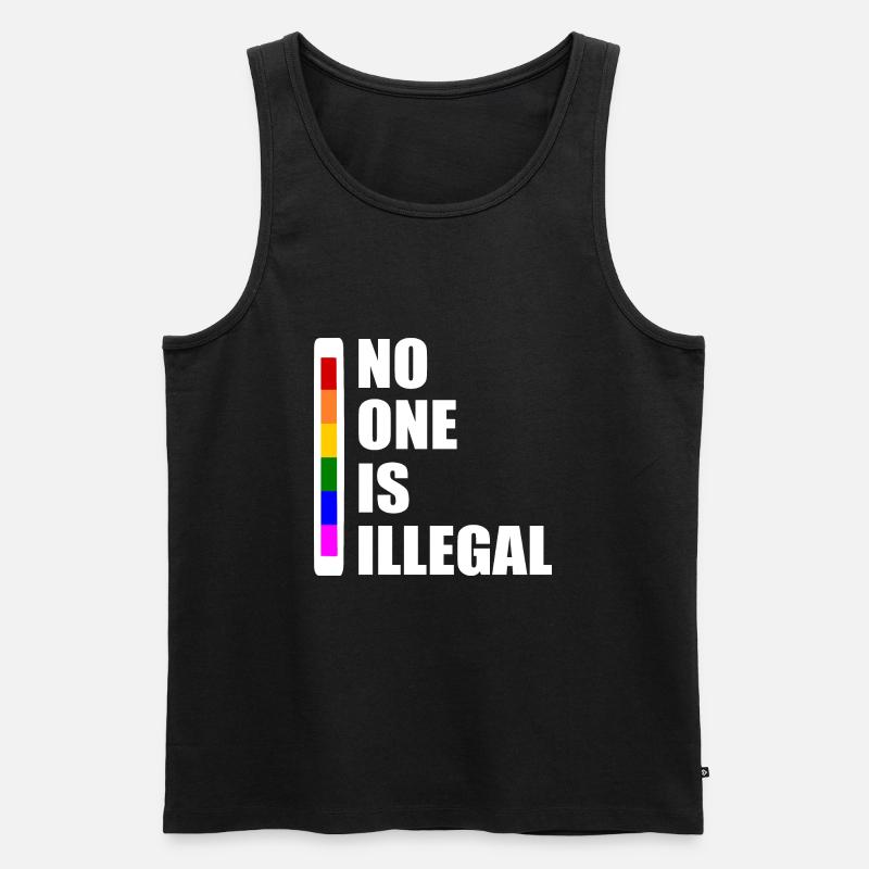 No one is illegal - Men's Premium Organic Tank Top - black