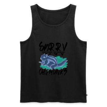 Thinking About Chipmunks Cute Squirrel Forest - Men's Premium Organic Tank Top - black - Front - AI Model Male 178 light (178cm)