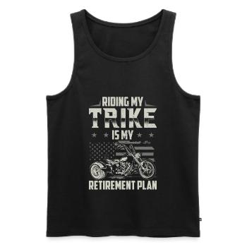 Trike - Männer Premium Bio Tank Top - Schwarz - Vorne - AI Model Male 178 light (178cm)