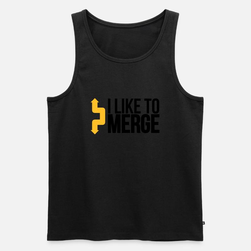 merge_hero4_2f - Männer Premium Bio Tank Top - Schwarz