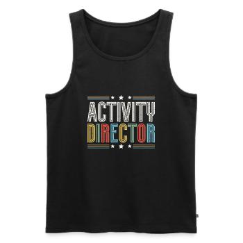 Awesome Activity Director Rock - Männer Premium Bio Tank Top - Schwarz - Vorne - Michal (187cm)