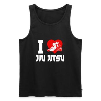 Brazilian Jiu Jitsu MMA Bjj Hugger - Männer Premium Bio Tank Top - Schwarz - Vorne - Michal (187cm)