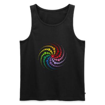 Dog Paw - Men's Premium Organic Tank Top - black - Front - AI Model Male 178 light (178cm)
