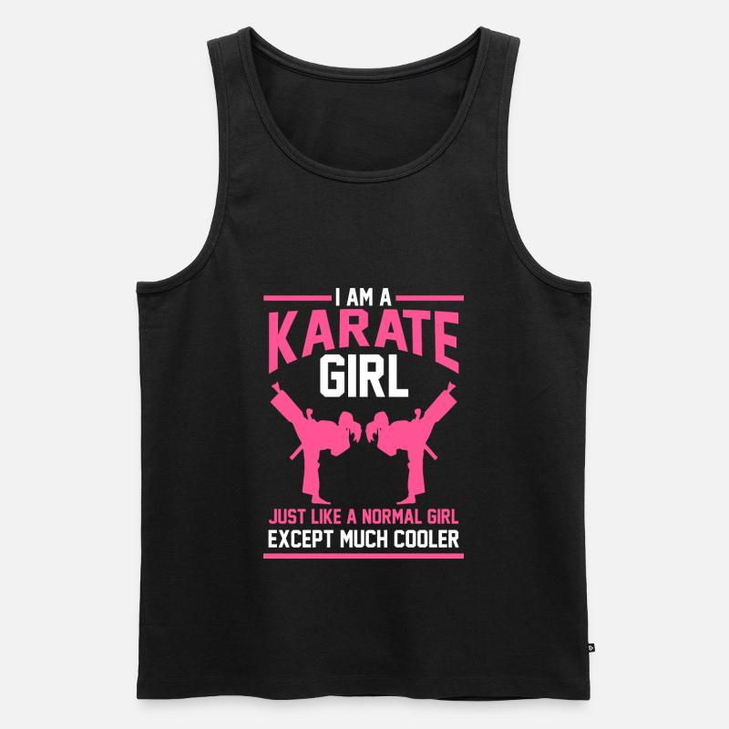 Karate Mädchen Geschenk - Männer Premium Bio Tank Top - Schwarz