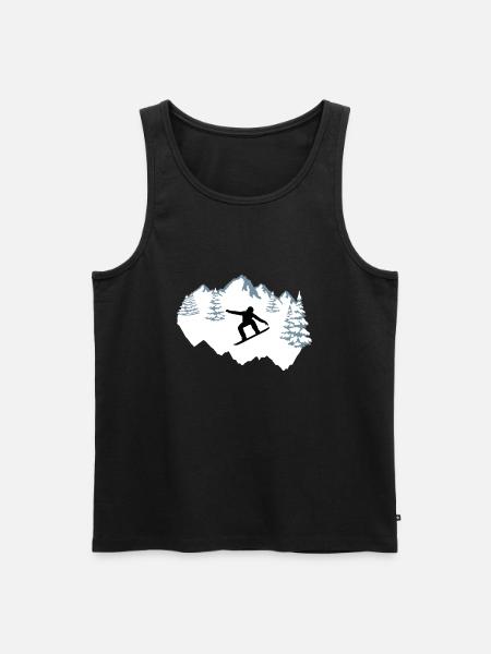 Snowboarder, Snowboarding, Snowboard - Men's Premium Organic Tank Top - black