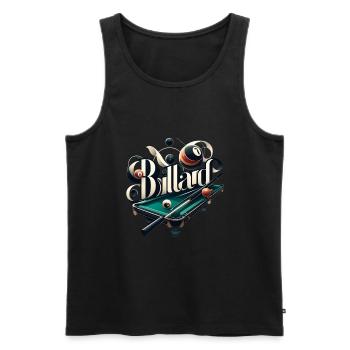 Billard heißt den Queue am Billardtisch beherrsche - Männer Premium Bio Tank Top - Schwarz - Vorne - AI Model Male 178 light (178cm)