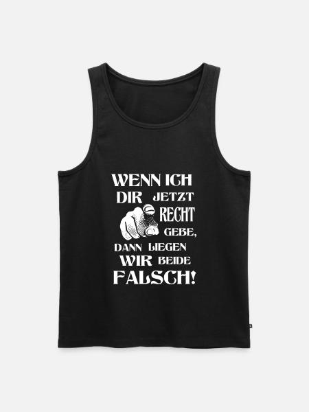 Besserwisser lustige Sprüche lustig Rechthaberei - Männer Premium Bio Tank Top - Schwarz