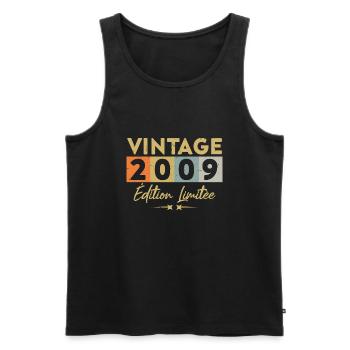 Vintage 2009 Édition Limitée - Débardeur bio Premium Homme - noir - Devant - Michal (187cm)