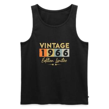 Vintage 1966 Édition Limitée - Débardeur bio Premium Homme - noir - Devant - Michal (187cm)