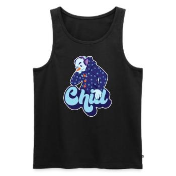 Chill Cool Fun Schneemann Winter Schnee Weihnachtsgeschenk - Männer Premium Bio Tank Top - Schwarz - Vorne - Michal (187cm)