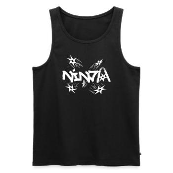 Ninja - Männer Premium Bio Tank Top - Schwarz - Vorne - AI Model Male 178 light (178cm)