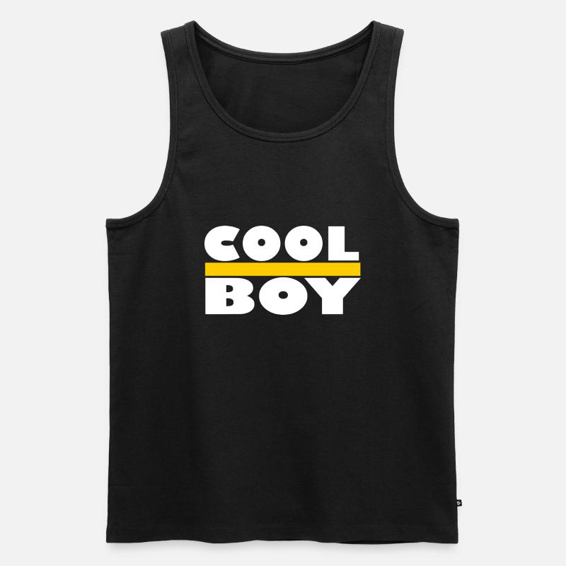 Cool boy - Männer Premium Bio Tank Top - Schwarz