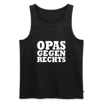 Opas gegen rechts - Männer Premium Bio Tank Top - Schwarz - Vorne - AI Model Male 178 light (178cm)