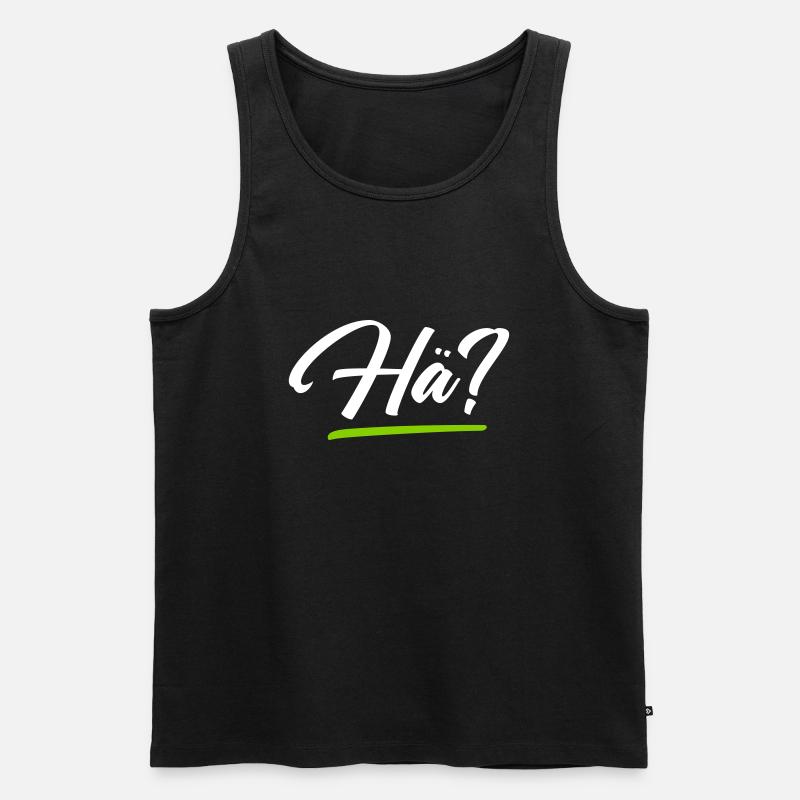 Hä? - Männer Premium Bio Tank Top - Schwarz