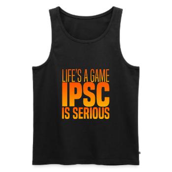 IPSC ist ernst - Männer Premium Bio Tank Top - Schwarz - Vorne - AI Model Male 178 light (178cm)