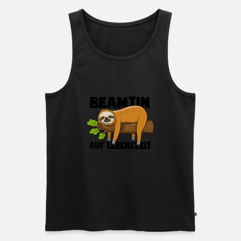 Faultier Beamtin auf Lebenszeit - Spruch - Männer Premium Bio Tank Top - undefined