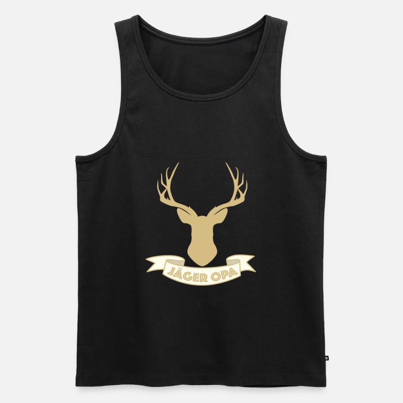 Jäger Opa - Männer Premium Bio Tank Top - Schwarz