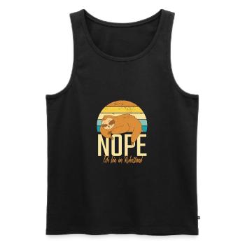 Rentner Rente Nope Ich Bin Im Ruhestand Faultier - Männer Premium Bio Tank Top - Schwarz - Vorne - Michal (187cm)