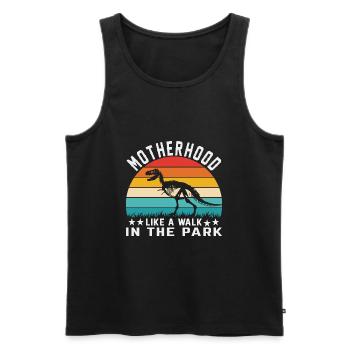 Mutterschaft wie ein witziges witziges Zitat im Pa - Männer Premium Bio Tank Top - Schwarz - Vorne - Michal (187cm)