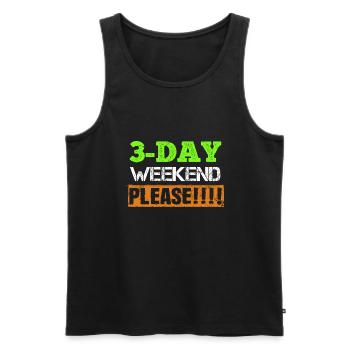 Mood Employment Vacation Long Weekend Funny Tired - Men's Premium Organic Tank Top - black - Front - Michal (187cm)