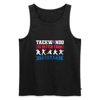 TKD Korean Martial Arts Tae Kwon - Männer Premium Bio Tank Top - Schwarz - Vorne - AI Model Male 178 light (178cm)
