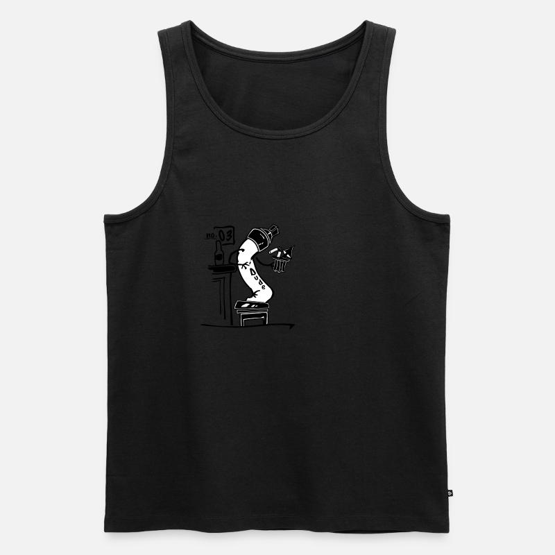 Dude no 03 - Männer Premium Bio Tank Top - Schwarz
