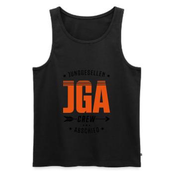 jga crew junggesellen - Männer Premium Bio Tank Top - Schwarz - Vorne - Michal (187cm)