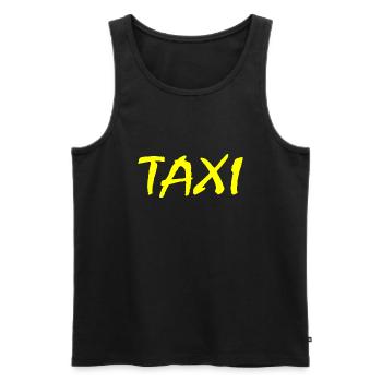 Taxi - Männer Premium Bio Tank Top - Schwarz - Vorne - Michal (187cm)