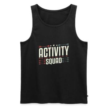 Activity Assistant Squad Team - Männer Premium Bio Tank Top - Schwarz - Vorne - AI Model Male 178 light (178cm)