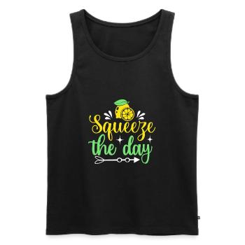 Lemonade Squeeze Day Summer Lovers Jus de citron - Débardeur bio Premium Homme - noir - Devant - AI Model Male 178 light (178cm)
