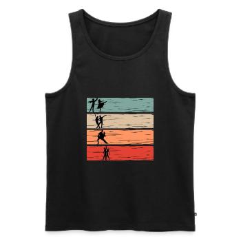 Tanzen Paartanz Tänzer Tango Standardtanz Geschenk - Männer Premium Bio Tank Top - Schwarz - Vorne - Michal (187cm)