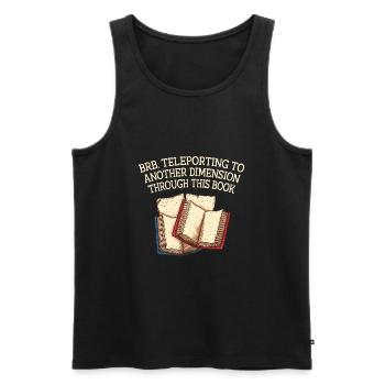 Seien Sie gleich wieder teleportieren lustiger Buc - Männer Premium Bio Tank Top - Schwarz - Vorne - AI Model Male 178 light (178cm)