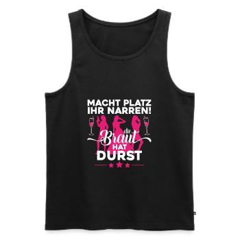 Junggesellinnenabschied Team Braut Geschenk - Männer Premium Bio Tank Top - Schwarz - Vorne - AI Model Male 178 light (178cm)
