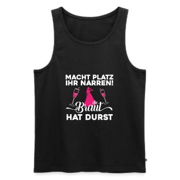 Junggesellinnenabschied Team Braut Geschenk - Männer Premium Bio Tank Top - Schwarz - Vorne - AI Model Male 178 light (178cm)