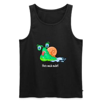 Don't rush me, big snail, fat, run, - Men's Premium Organic Tank Top - black - Front - AI Model Male 178 light (178cm)