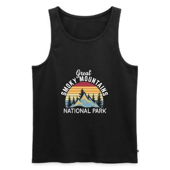 Great Smoky Mountains National Park Retro Vintage G - Men's Premium Organic Tank Top - black - Front - Michal (187cm)