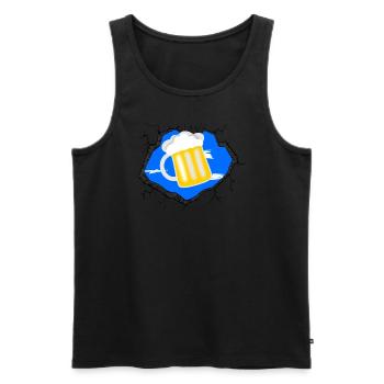 Beer in me - Men's Premium Organic Tank Top - black - Front - Michal (187cm)