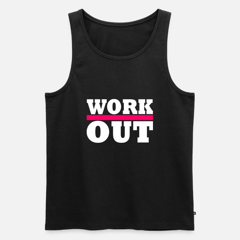 Workout - Männer Premium Bio Tank Top - Schwarz