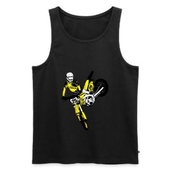 Moto Cross - motocross - Men's Premium Organic Tank Top - black - Front - Michal (187cm)