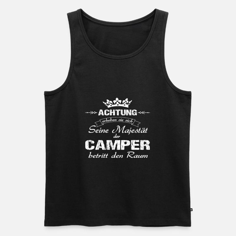 Camping - Männer Premium Bio Tank Top - Schwarz