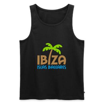 Ibiza, Îles Baléares (palmier comme i) - Débardeur bio Premium Homme - noir - Devant - Michal (187cm)