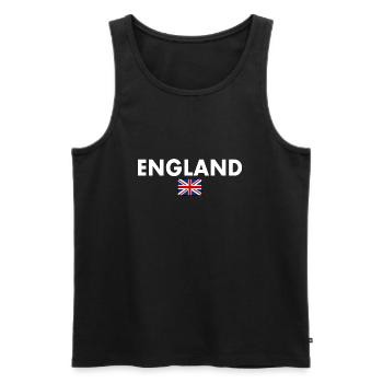 angleterre - Débardeur bio Premium Homme - noir - Devant - AI Model Male 178 light (178cm)