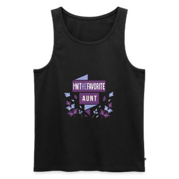 I'm the favorite aunt funny quote aunt W - Men's Premium Organic Tank Top - black - Front - Michal (187cm)