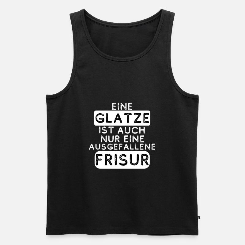Glatze - Männer Premium Bio Tank Top - Schwarz