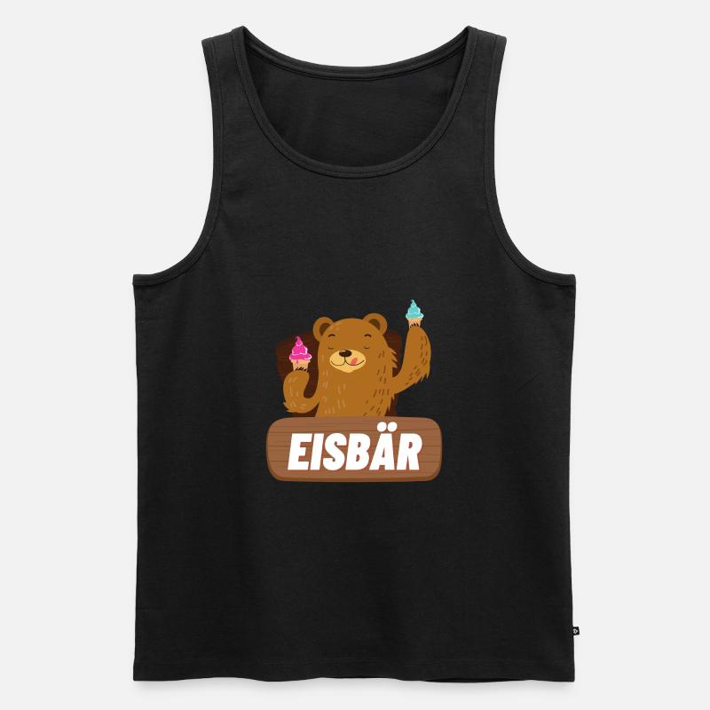 Eisbär - Männer Premium Bio Tank Top - Schwarz