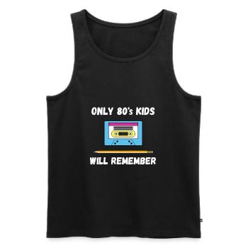 Stift Kassette - Männer Premium Bio Tank Top - Schwarz - Vorne - AI Model Male 178 light (178cm)
