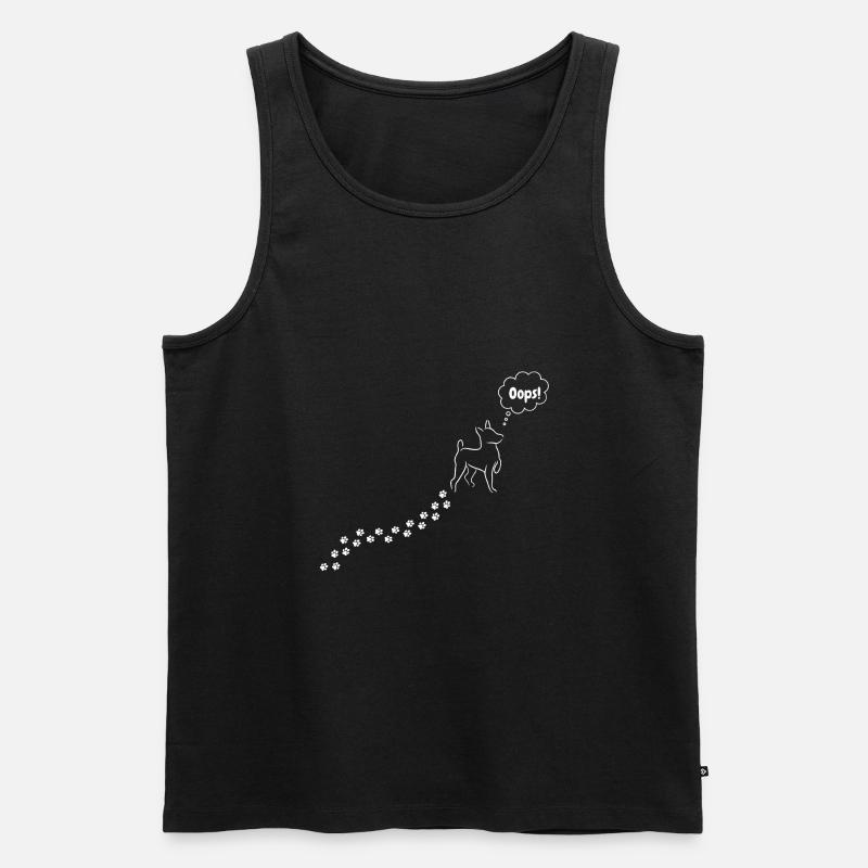 Oops Hund - Männer Premium Bio Tank Top - Schwarz