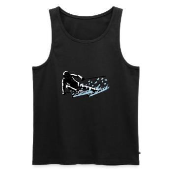 Ski, ski - Débardeur bio Premium Homme - noir - Devant - Michal (187cm)