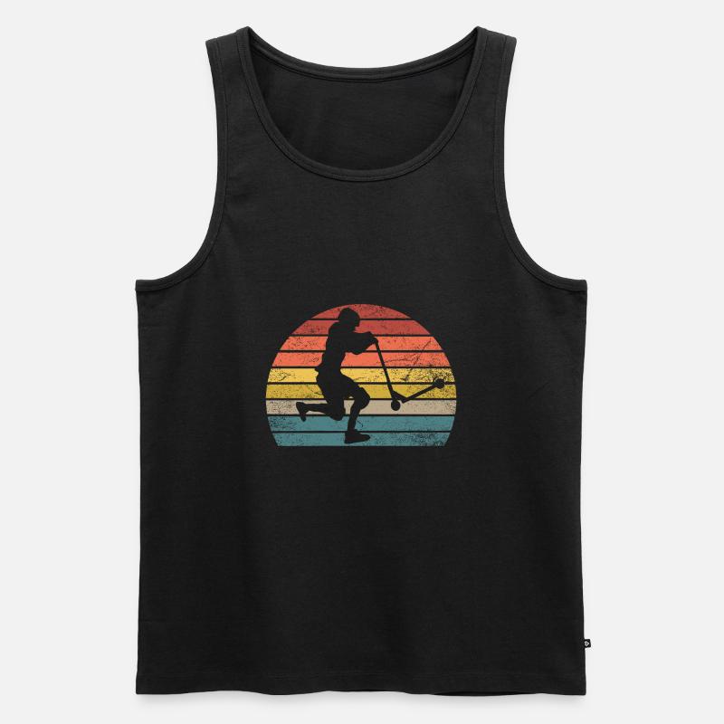 Stunt Scooter Tretroller - Männer Premium Bio Tank Top - Schwarz